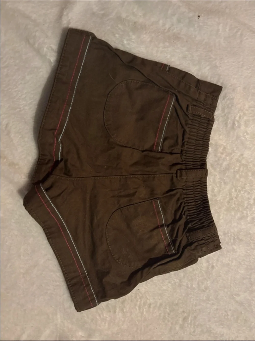Gymboree Brown High-Waist Girls' Shorts with Colorful Flower Appliqués